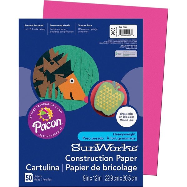 Sunworks Paper, Const, 9X12, Htpk, 50Sh Pk PAC9103